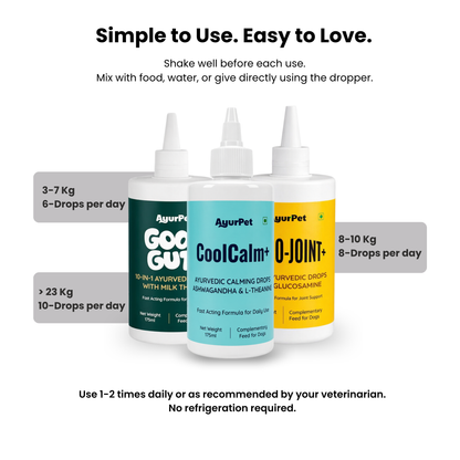 Gut, Mind & Joint Care Trio | GoodGut+ & CoolCalm+ & Hip-O-Joint+ | Science-Backed Ayurvedic Formulation