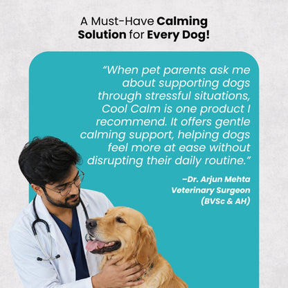CoolCalm+ | Calming & Behavioral Support for Dogs | Advanced Ayurveda + Science Backed Formulation